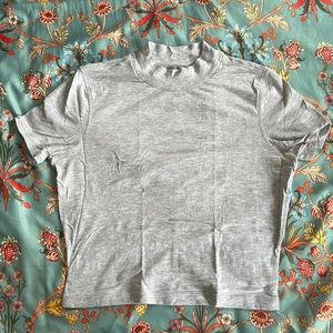 Lululemon mock neck t-shirt, light grey